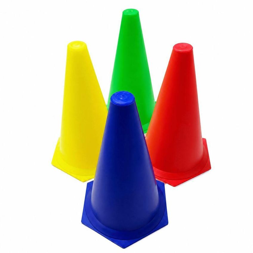 Cone de Agilidade Athletic 24cm Treino Funcional Flexível Verde - imagem 4