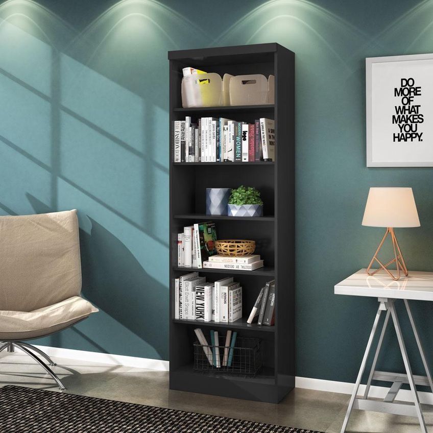 Mesa De Escritório Com Estante Office 5030 Moderno 3 Gavetas Mdf-mdp 107.5cm Qmovi - imagem 2
