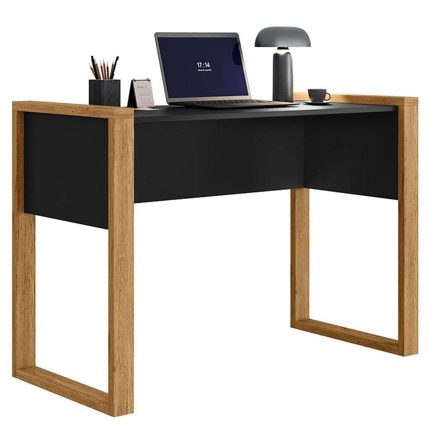 Mesa De Escritório Com Estante Office 5030 Moderno 3 Gavetas Mdf-mdp 107.5cm Qmovi - imagem 3