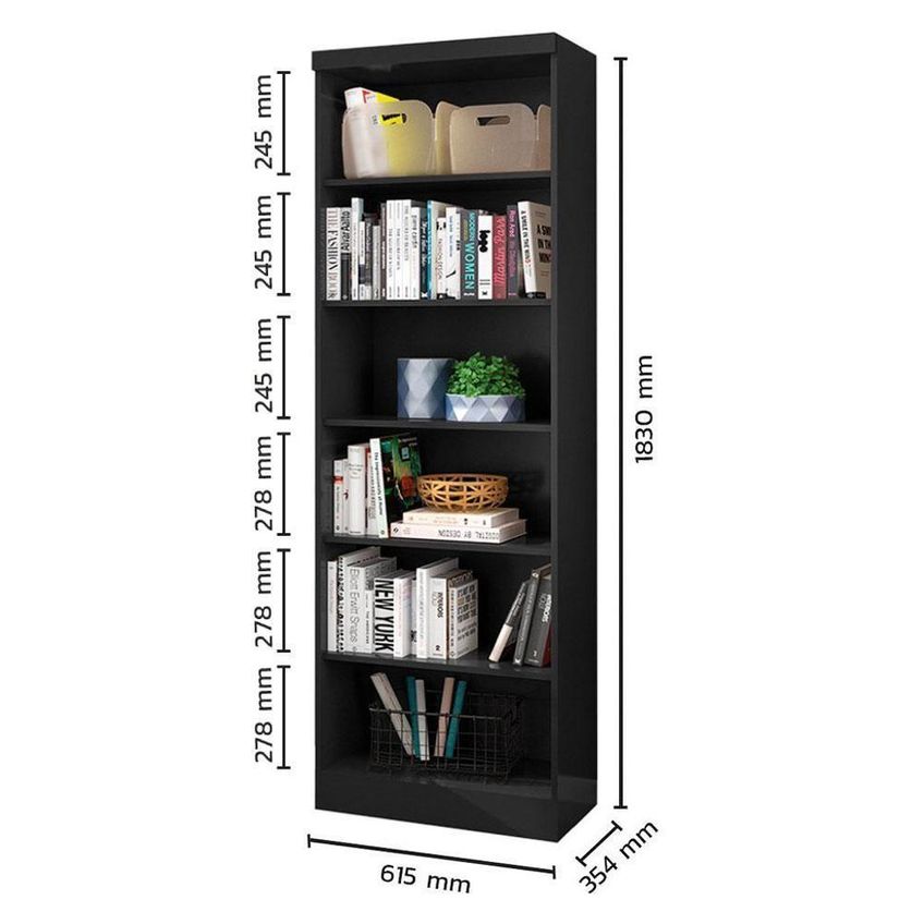 Mesa De Escritório Com Estante Office 5030 Moderno 3 Gavetas Mdf-mdp 107.5cm Qmovi - imagem 4