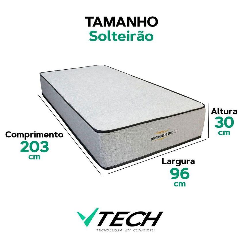 Colchão Solteirão Orthopedic Espuma D33 Extra Firme Vtech - imagem 4