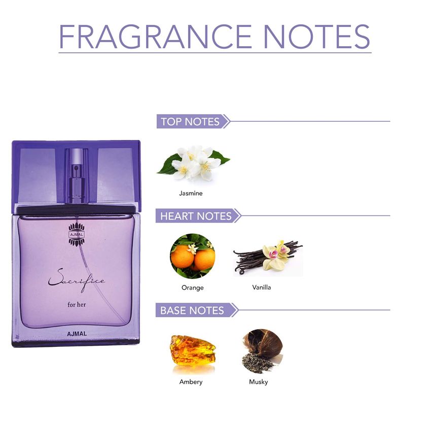 Perfume Ajmal Sacrifice Gift For Her Edp 50ml Para Mulheres - imagem 3