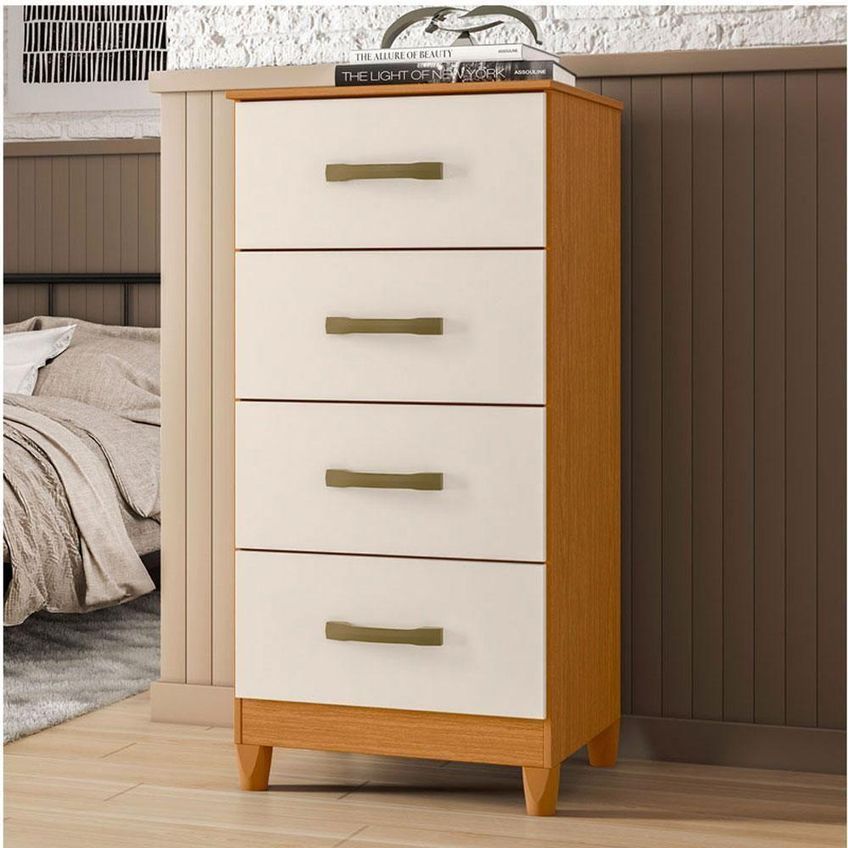 Guarda Roupa Casal Triton Plus 11 Portas De Bater Com Espelho E Cômoda 4 Gavetas Mdp Albatroz Móveis - imagem 5