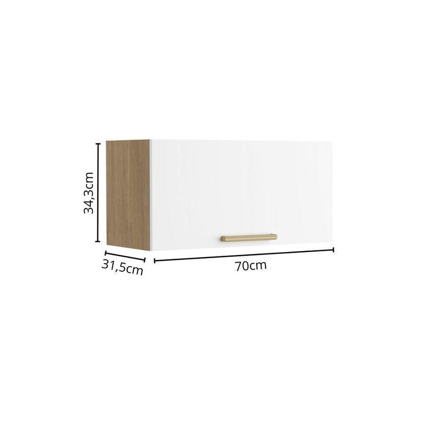 Cozinha Completa Com Pia Axe 9 Portas 2 Gavetas Mdf Mdp Branco Bertolini - imagem 2