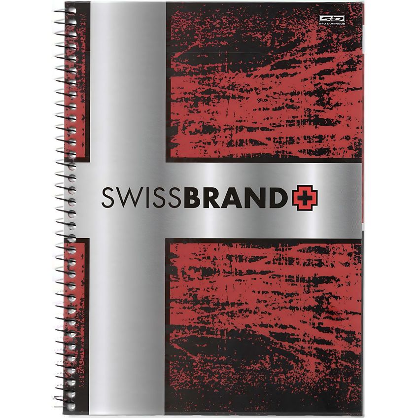 Caderno Espiral Capa Dura 1 Matéria - 96 Folhas - Swissbrand - São Domingos - imagem 3