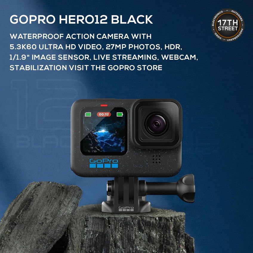 Câmera Gopro Hero12 Black 4k Com Estabilização Hypersmooth - imagem 3