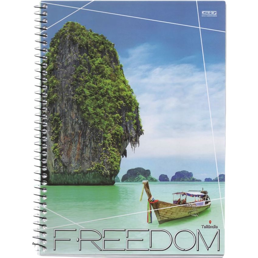 Caderno Espiral Capa Dura 1 Matéria - 96 Folhas - Freedom - São Domingos - imagem 3