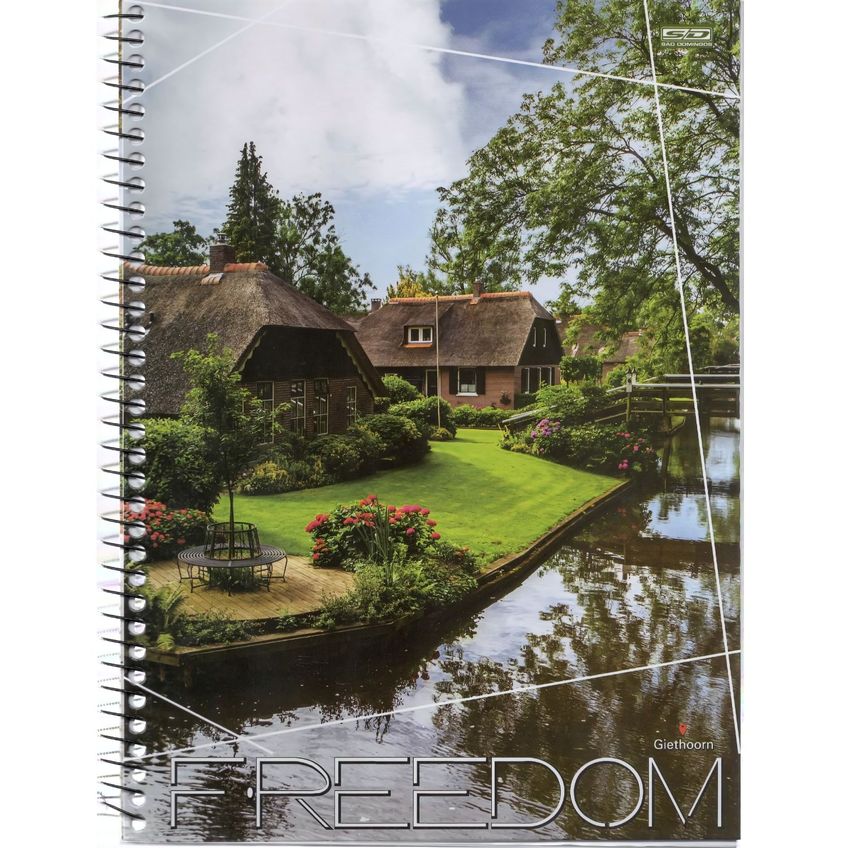 Caderno Espiral Capa Dura 1 Matéria - 96 Folhas - Freedom - São Domingos - imagem 5