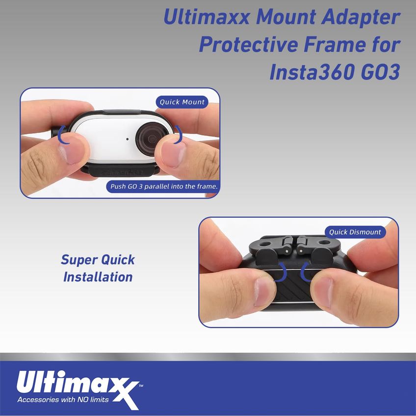 Adaptador De Montagem Ultimaxx Go3 Dobrável Com Porta De 1/4" - imagem 3