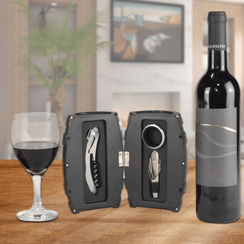 Kit Para Vinhos - Barril - 3 Peças - Unihome - Uni Home - imagem 4