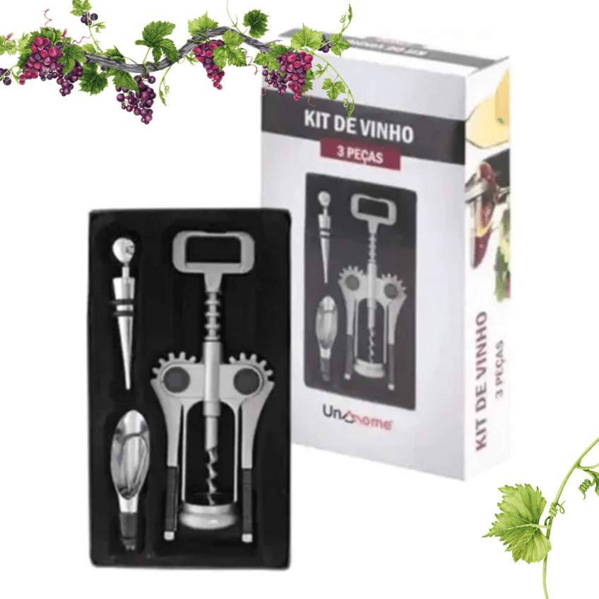 Kit De Vinho 3 Peças - Uni Home Uni Home - imagem 3