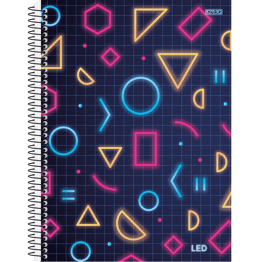 Caderno Espiral Capa Dura 1 Matéria - 80 Folhas - LED - São Domingos - imagem 3