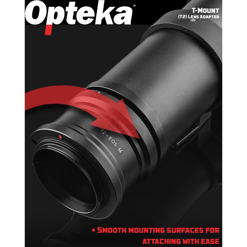 Adaptador T-mount Opteka T2 Para Câmeras Canon Efm Eos-m - imagem 4