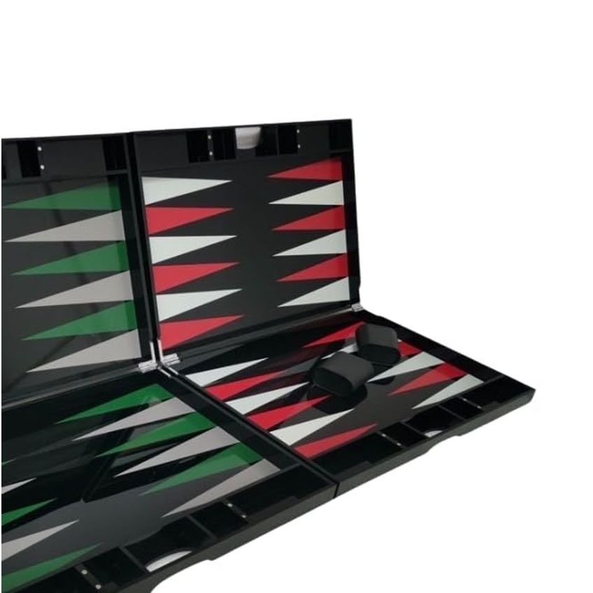 Conjunto Premium De Gamão Ready Covers 46 cm Preto/Vermelho - imagem 3