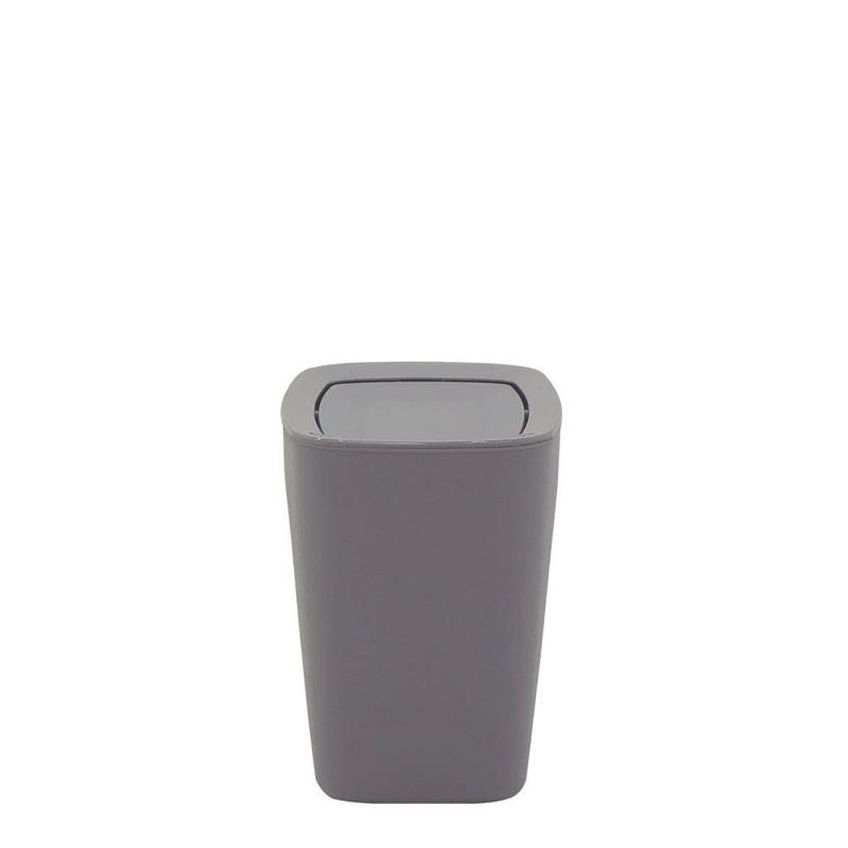 Lixeira Compact 6,5l Polipropileno Basculante Com Tampa Removível Cinza Tramontina 25cm - imagem 3