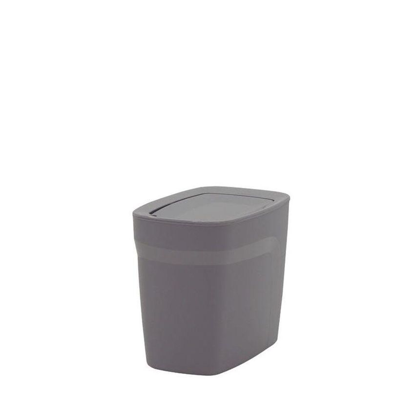 Lixeira Compact 6,5l Polipropileno Basculante Com Tampa Removível Cinza Tramontina 25cm - imagem 4