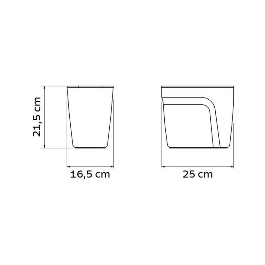 Lixeira Compact 6,5l Polipropileno Basculante Branca Tramontina 24cm - imagem 3