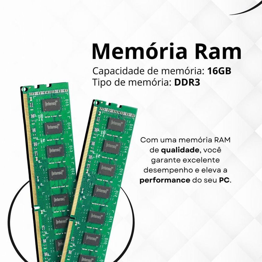 PC Gamer Completo Solução Completa Intel Core i3 16GB SSD 512GB Monitor 19 Geforce GT 4GB Kit - imagem 3