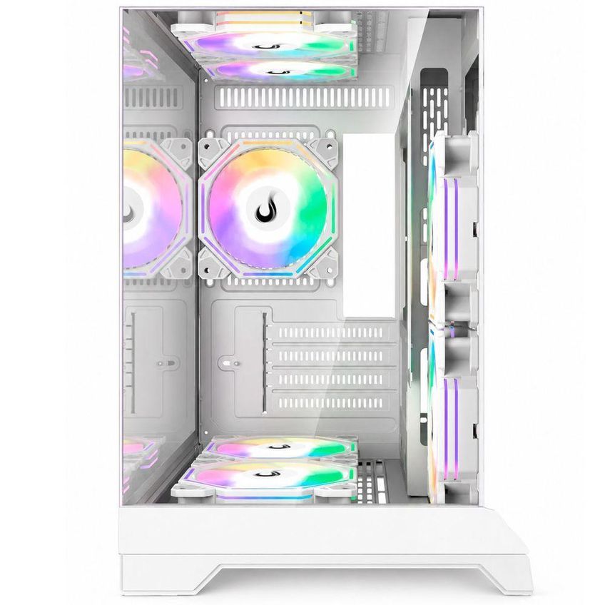 Gabinete Gamer Galaxy Glass M Mini M-ATX ITX Vidro Temperado Sem Fan Branco Rise Mode - imagem 3