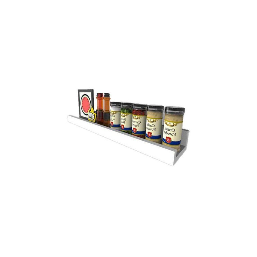Prateleira Para Temperos Prateleira Tempero Simples 40cm MDF Para Organização Branco - imagem 2