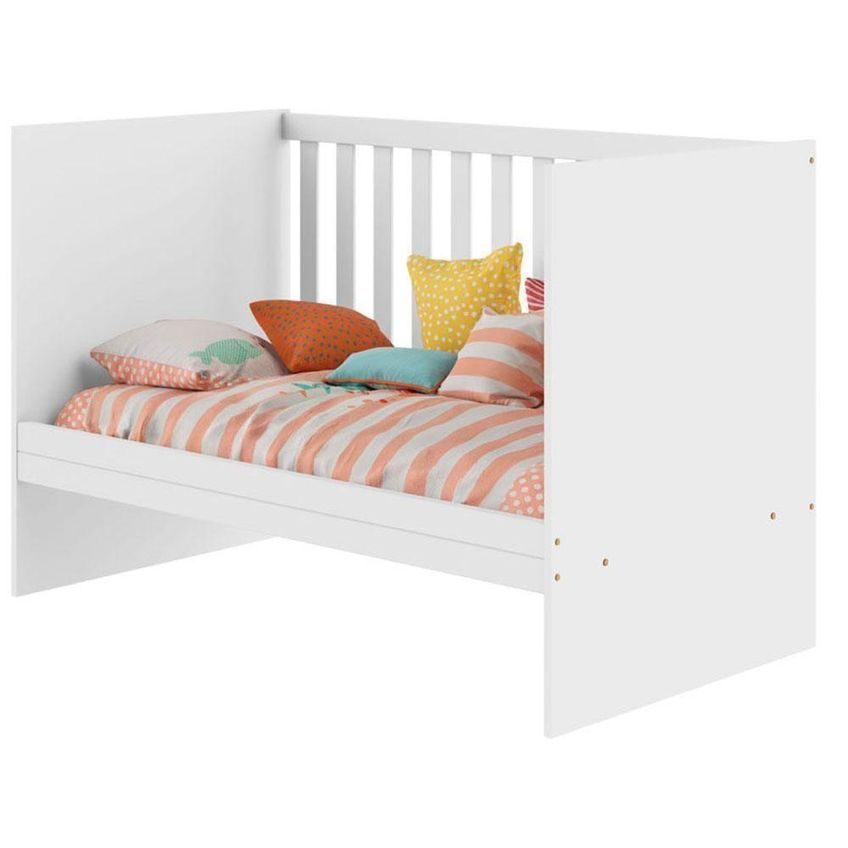 Berço Com Guarda Roupa Americano Soft Mobi 4 Portas Branco Albatroz Móveis - imagem 3