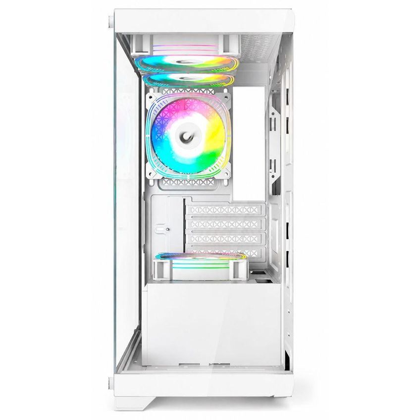 Gabinete Gamer Crystal Glass 01 Mid Tower M-ATX ITX Vidro Temperado Branco Rise Mode - imagem 3