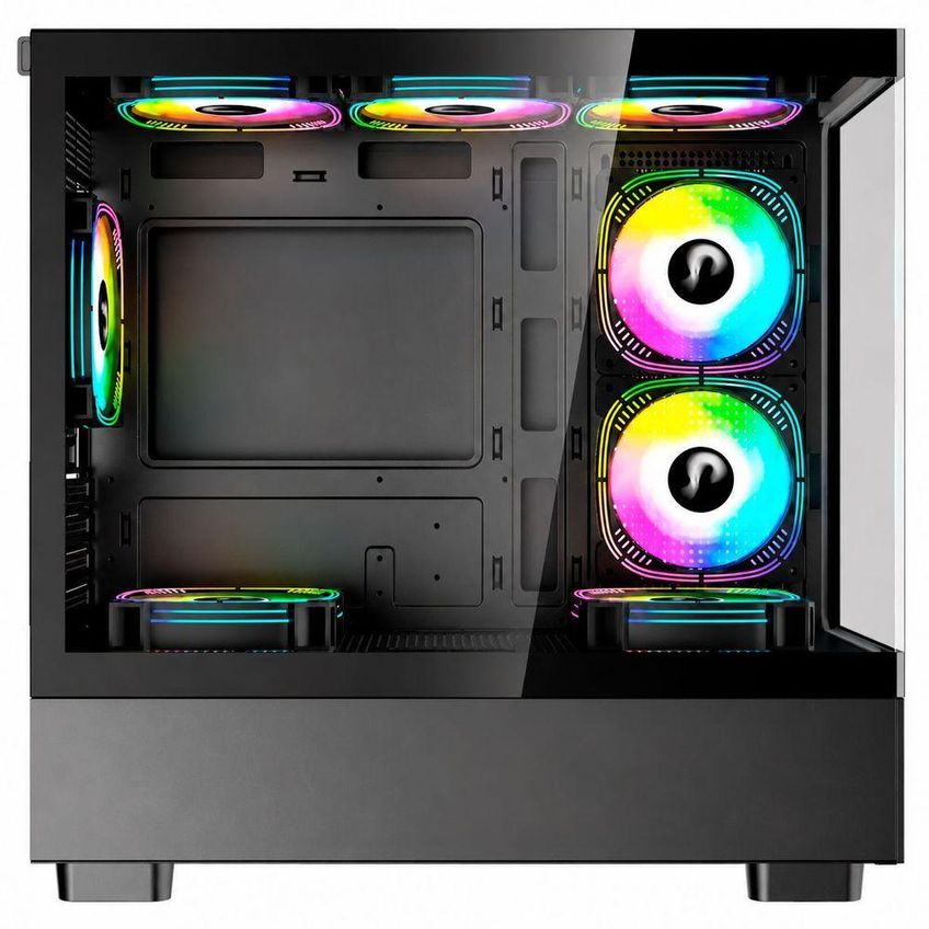Gabinete Gamer Crystal Glass 03 Mid Tower M-ATX ITX Vidro Temperado Preto Rise Mode - imagem 4