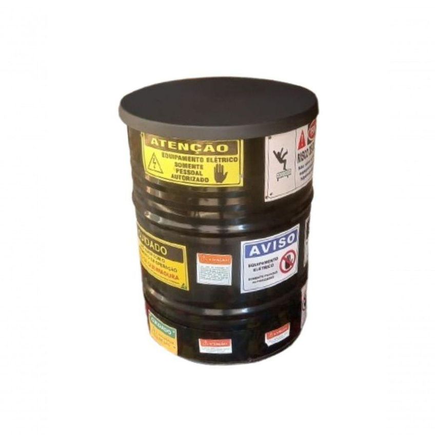 Tampo Para Mesa Tambor Bistro Bar Em Plástico -b Em Polietileno 60cm Preto Convenienza - imagem 3