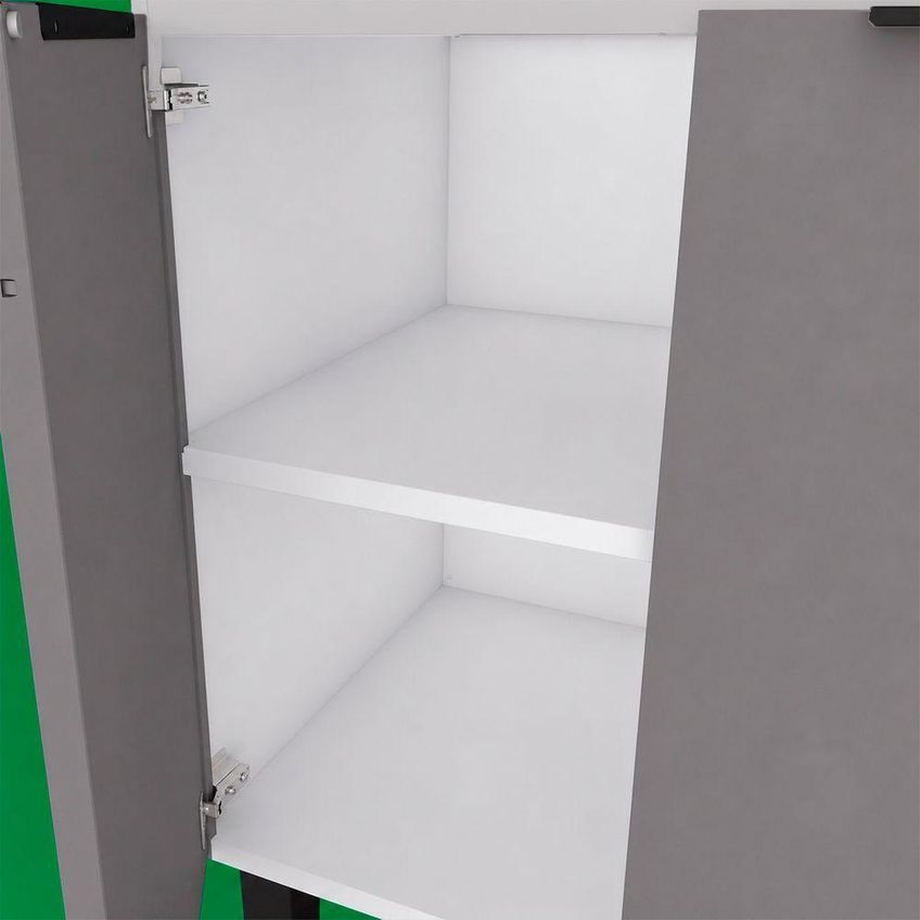 Gabinete Para Cozinha Júpiter 3 Gavetas Aço 192cm Cinza Cozimax - imagem 4