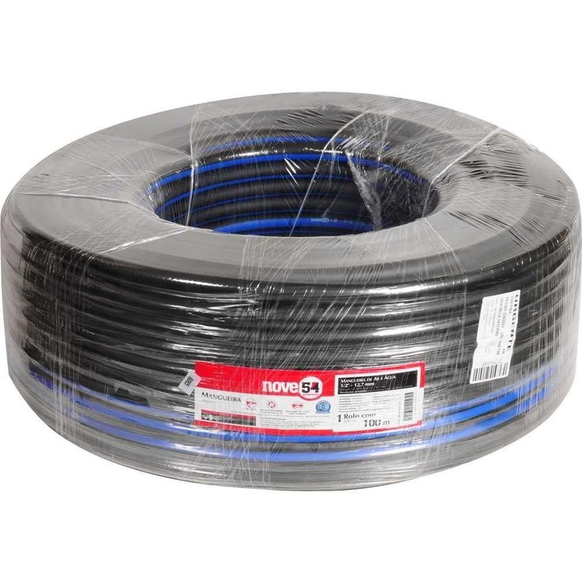 Mangueira Para Ar-água Nove54 1/2 - 12,7mm 300 Lbf/pol² Pvc Com Borracha Nitrílica Bivolt Preto - imagem 3