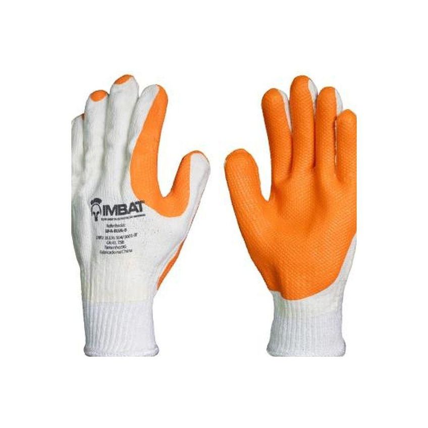 Luva Vulcanizada Imbat 9 (g) Para Operações Leves Domésticas E Veterinárias Com Látex Bivolt Laranja - imagem 4