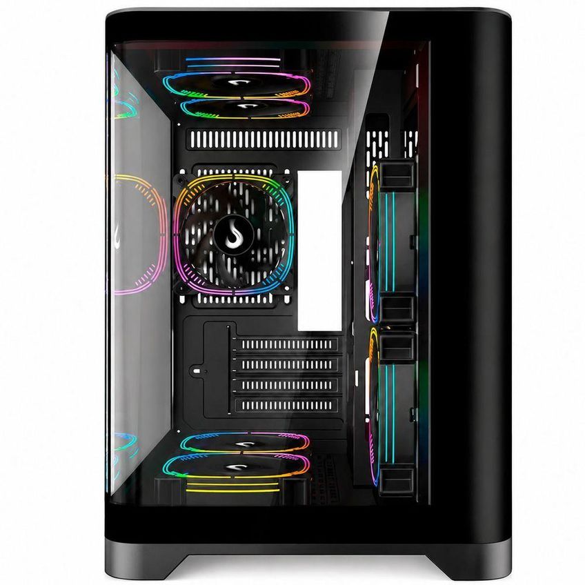 Gabinete Gamer RM-GA-GC-FB Mid Tower M-ATX ITX Vidro Temperado Preto Rise Mode - imagem 4