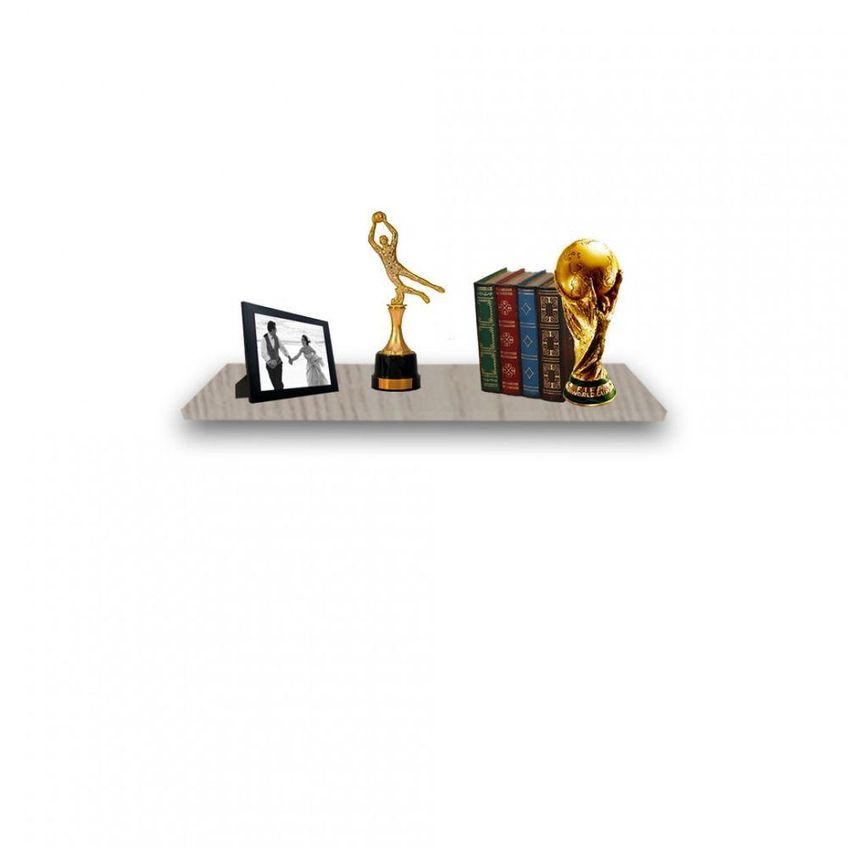 Prateleira Simples F031 80x20cm MDF para Organização de Ambientes Amadeirado - imagem 3