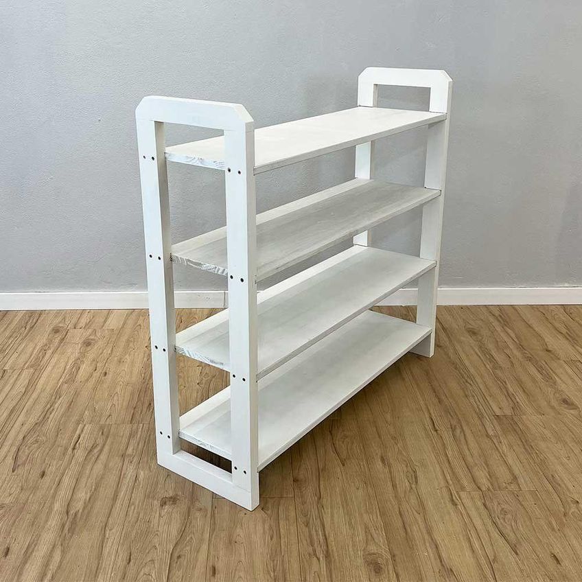 Aparador Linea Ample Moderno 4 Prateleiras 100cm Branco Artfactory Design - imagem 3