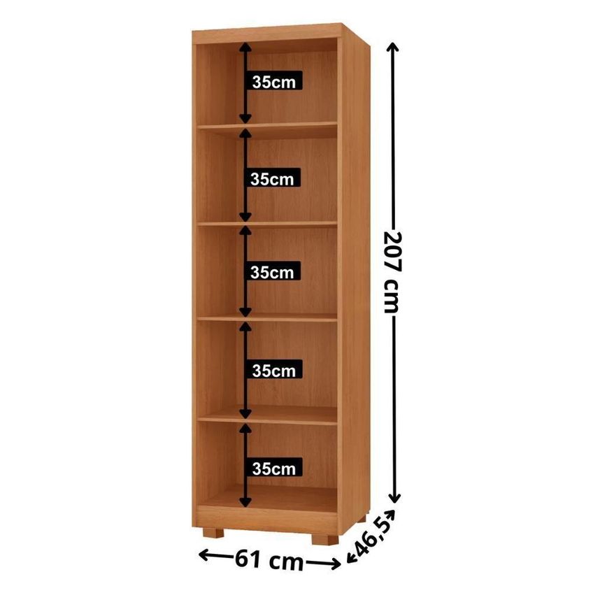Guarda Roupa Solteiro CR35515 2 Portas De Bater MDF Madeirado Off White Multimóveis - imagem 3