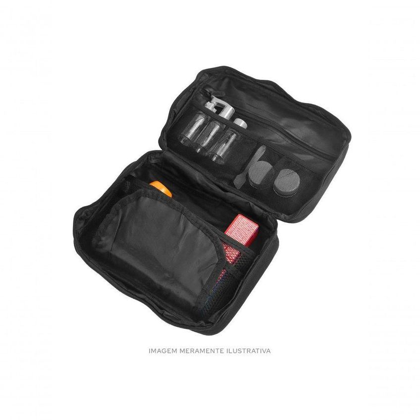 Necessaire Para Viagem Quati Qnp-10 Em Oxford 25x17x8,5cm Preta Unissex - imagem 5