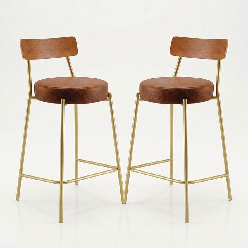 Banqueta Industrial Londrina Pu D03 Assento Em Pu Com Encosto Altura 95cm Preto D'rossi - imagem 3
