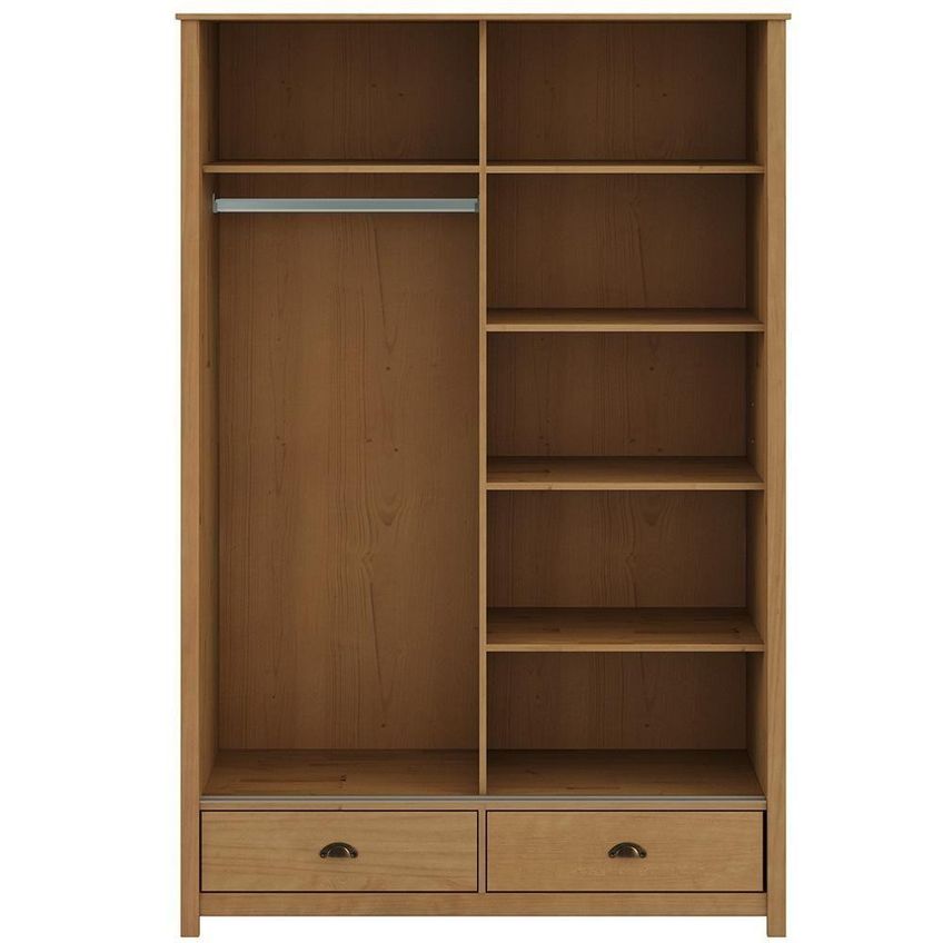 Guarda Roupa Solteiro Mazzaro F06 2 Portas De Correr 2 Gavetas Madeira Maciça Freijó Lyam Decor - imagem 4