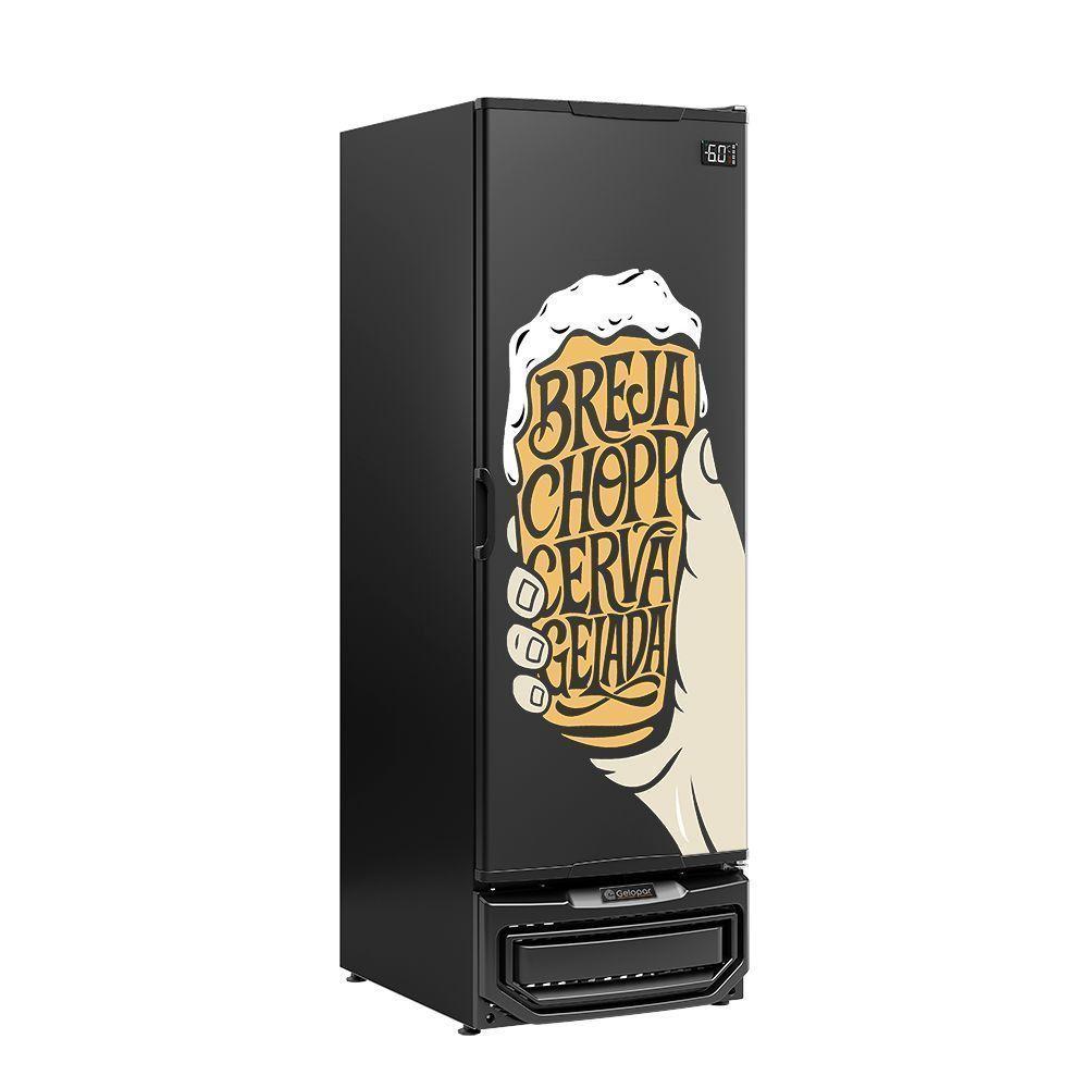 Geladeira/refrigerador 578 Litros 1 Porta Preto Porta de Chapa - Gelopar - 110v - Gcb-57 Bj Pf