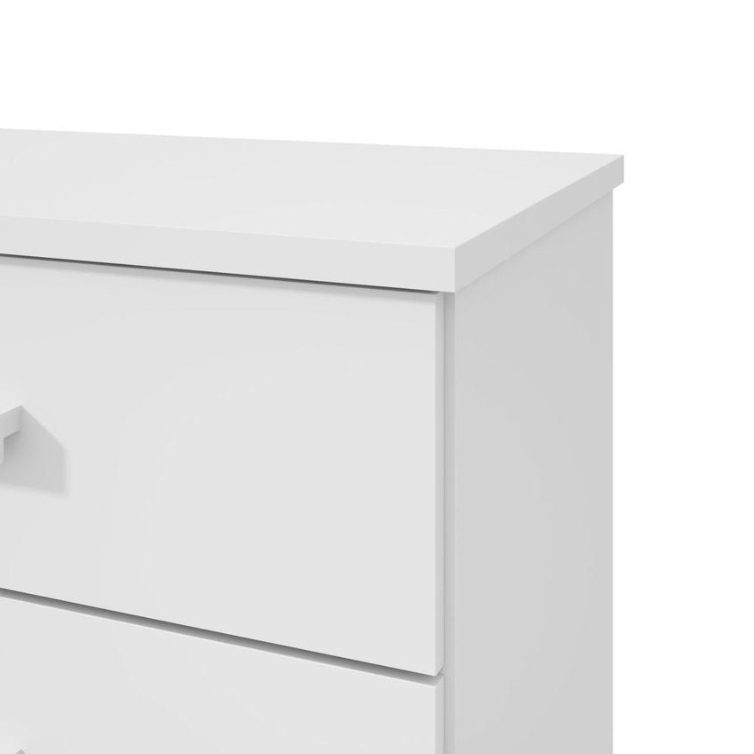 Cômoda Baião 4 Gavetas Estrutura MDP MDF Puxador MDF Branco Móveis Lopas - imagem 5