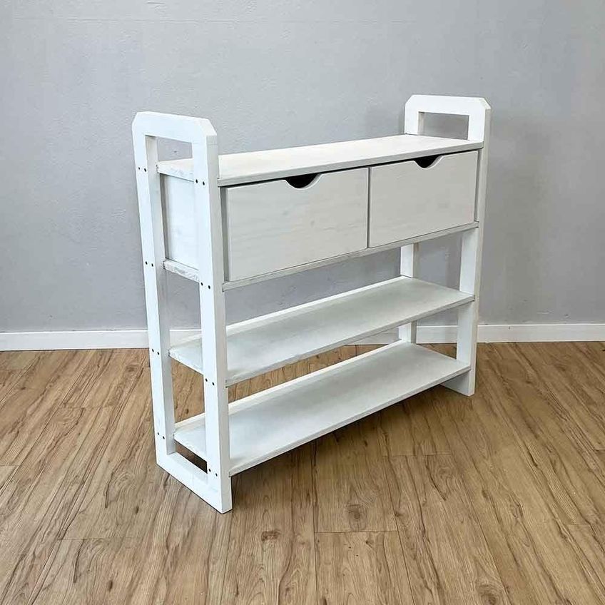 Aparador Linea Ample Moderno 2 Gavetas Madeira Maciça 100cm Branco Artfactory Design - imagem 5