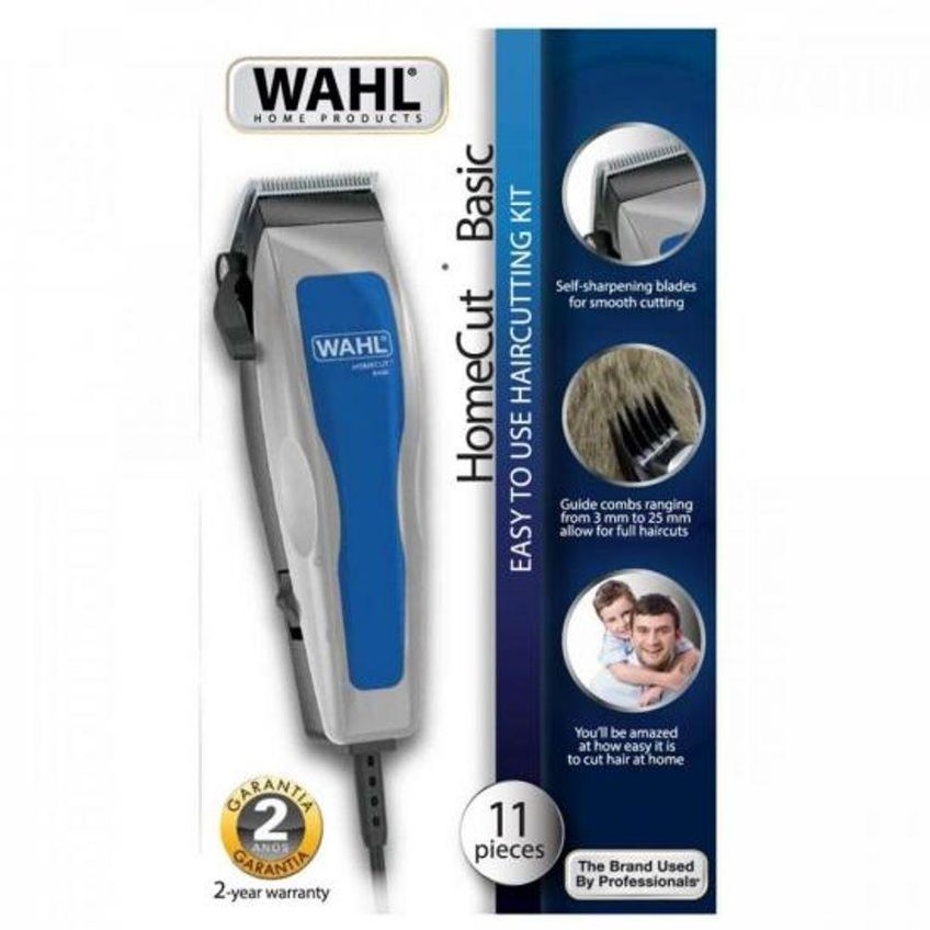 Máquina De Corte De Cabelo Home Cut Para Uso Doméstico Com Lâmina Aço Inoxidável Elétrica Cinza-azul - imagem 2