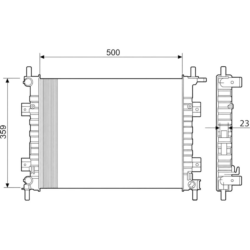 Radiador Fiesta 1999 2000 01 02 03 2004 Ka 2009 10 2011 Manual Expandido - imagem 4