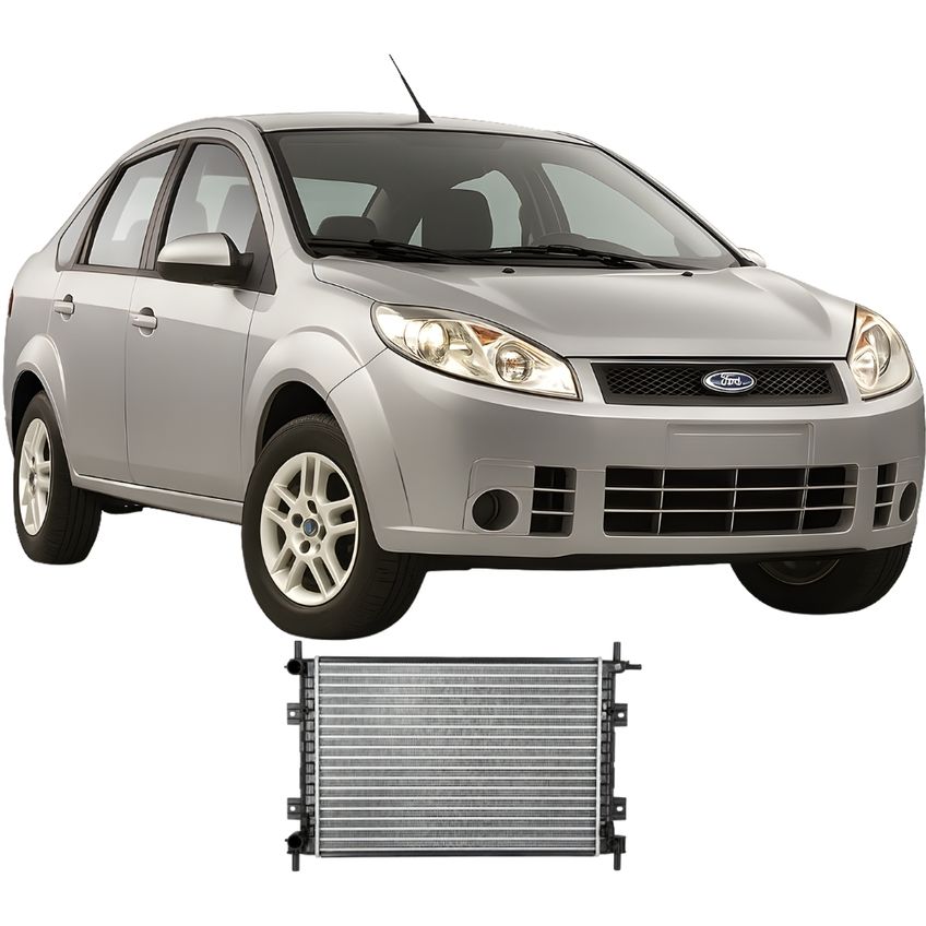 Radiador Fiesta 1999 2000 01 02 03 2004 Ka 2009 10 2011 Manual Expandido - imagem 5