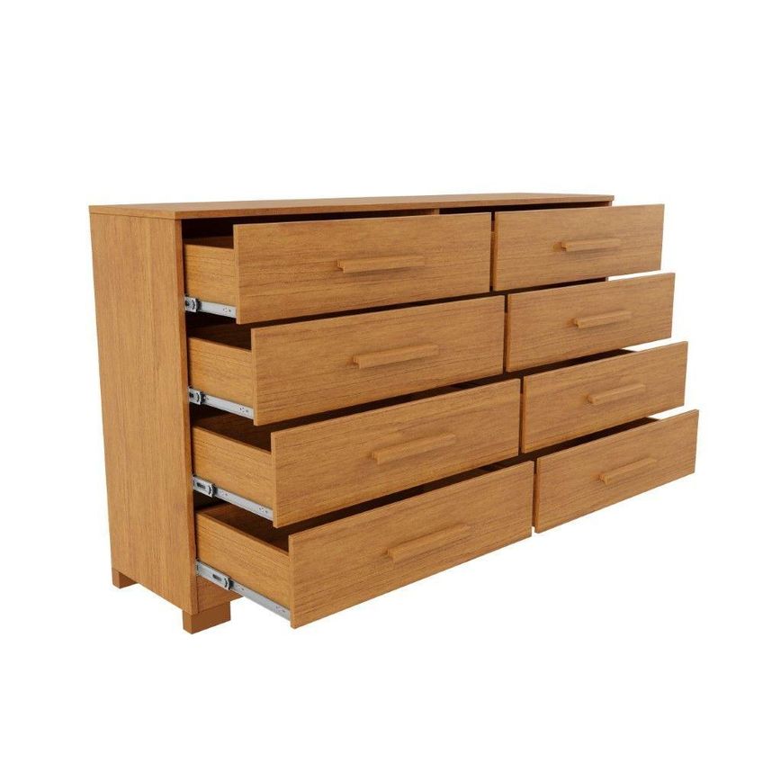 Cômoda Olga 8 Gavetas MDF-MDP Com Puxador em MDF Cinamomo JCM Moveleira - imagem 3