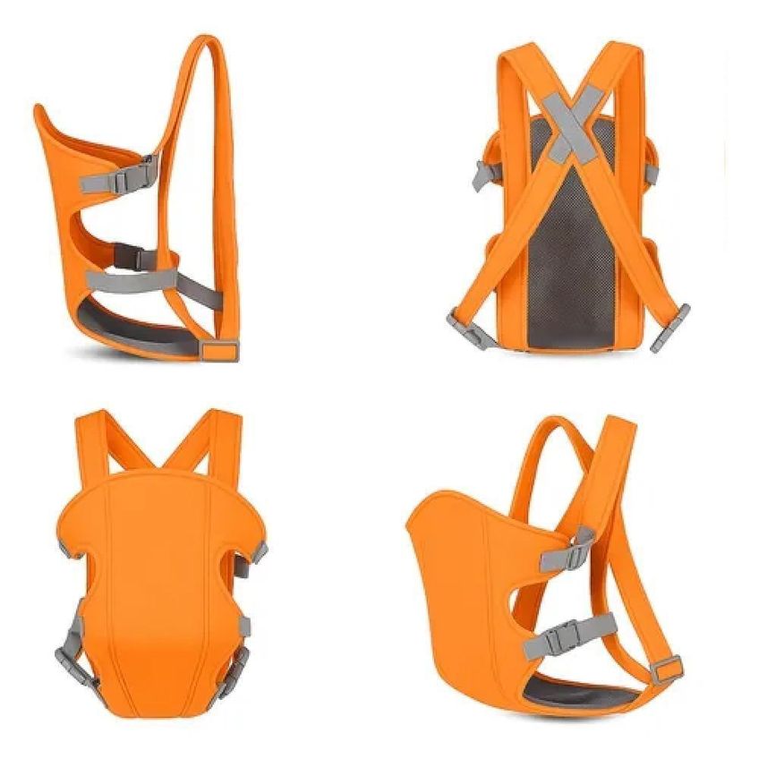 Canguru Para Bebê Baby Carriers Passeio Ergonômico Com Reforço Nas Costas Laranja Yeet - imagem 3