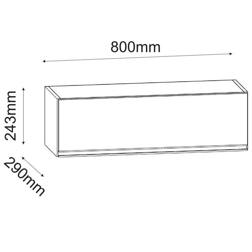 Armário Aéreo De Geladeira Helo 1 Porta MDP 80cm Branco Suspenso Para Cozinha Hêlo Móveis - imagem 3