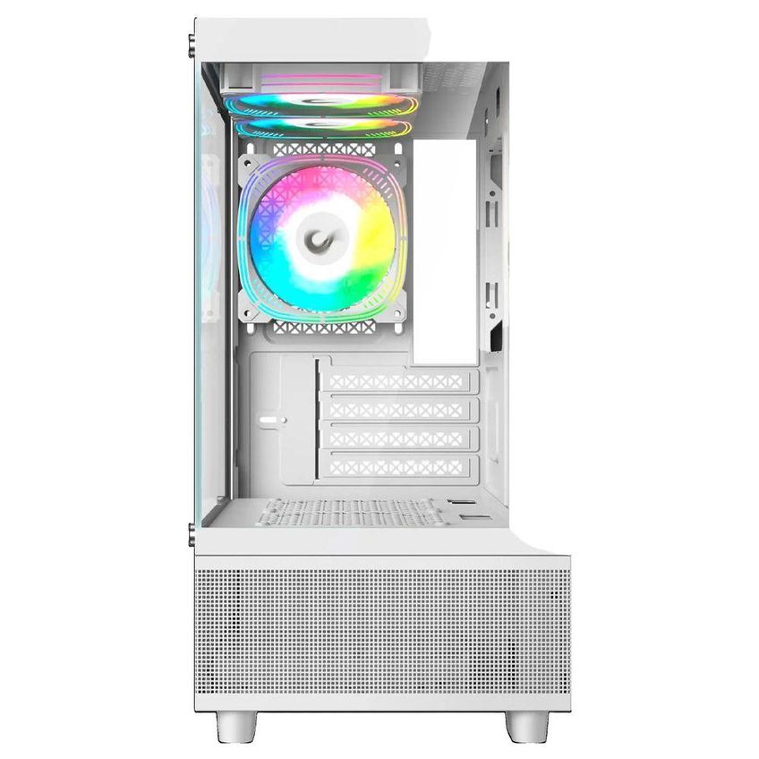 Gabinete Gamer Crystal Glass 02 Mid Tower M-atx Itx Vidro Temperado Branco Rise Mode RM-CA-CY-02-FW - imagem 3