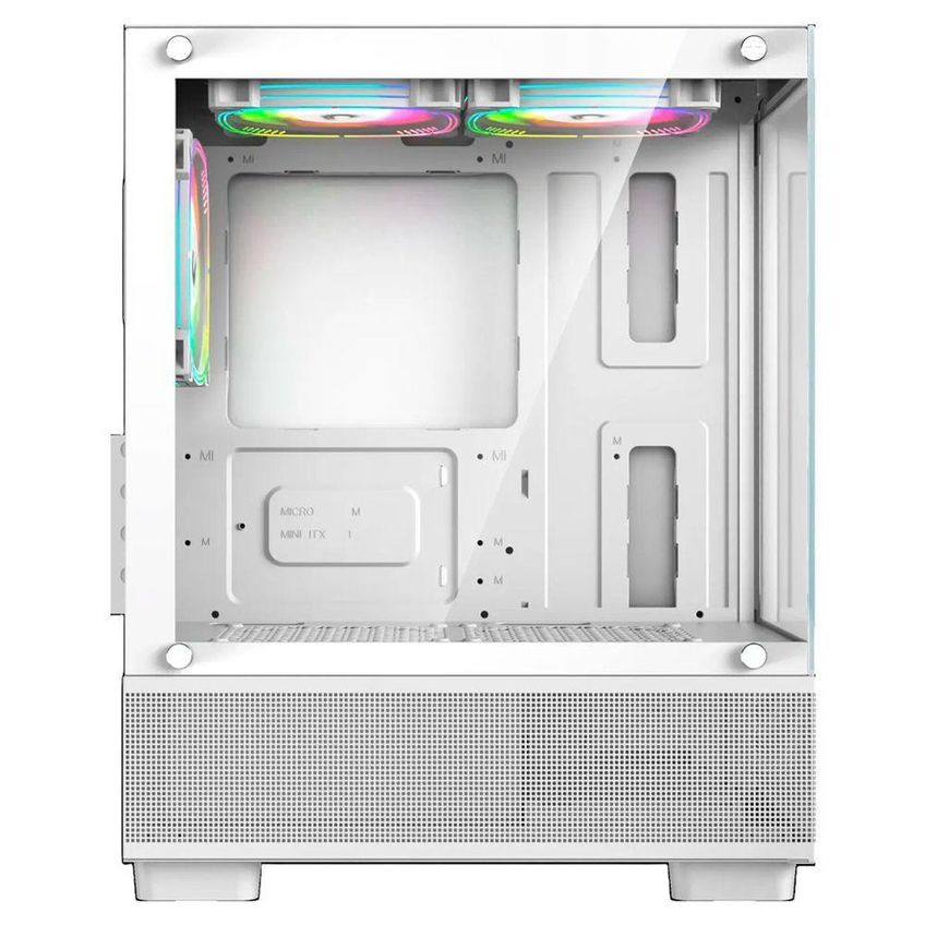 Gabinete Gamer Crystal Glass 02 Mid Tower M-atx Itx Vidro Temperado Branco Rise Mode RM-CA-CY-02-FW - imagem 4