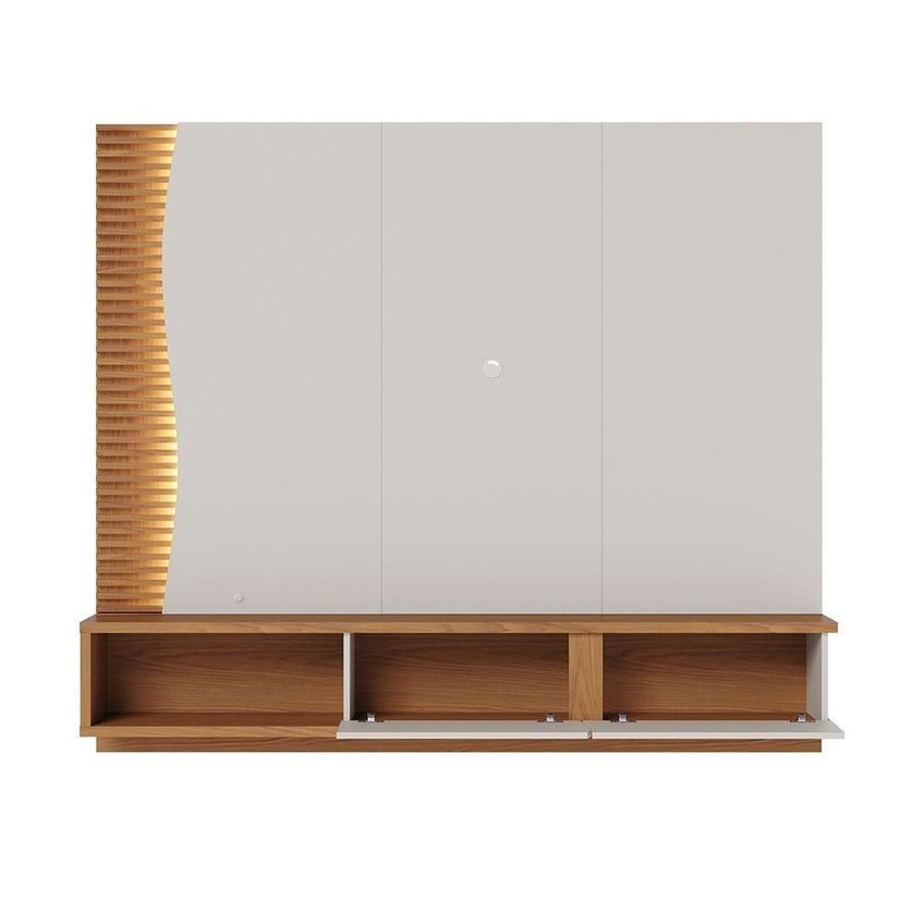 Painel Para TV Egeu 65" 179cm MDF MDP com LED Off White Colibri Móveis - imagem 4